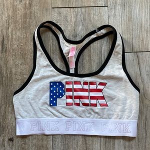PINK American Flag Sports Bra